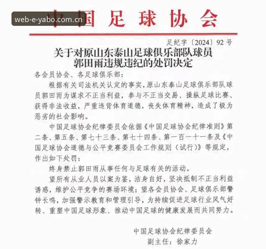 中国足协公布第三批禁足名单：17人终身禁赛，48人面临不同期限禁赛